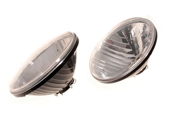 Wipac Crystal Halogen Head Lamps - Pair RHD- Excluding Bulbs - Britpart RTC4615C