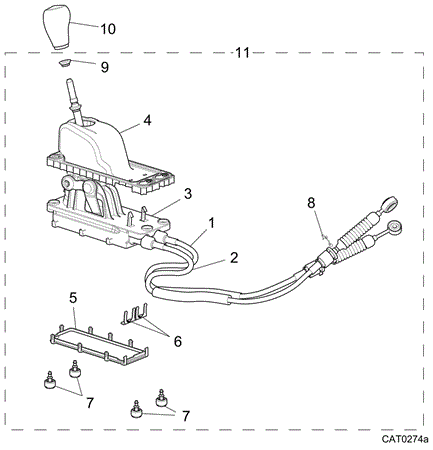 Rover 75/MG ZT Selector Mechanism - External from 4D307061 - 1800 Petrol Manual