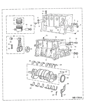 Rover 200/400 to 95 Part Engine - 1900 Diesel