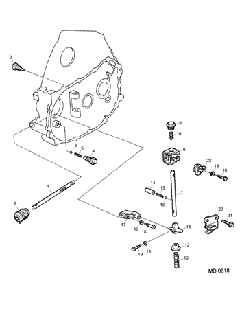 Rover 200/400 to 95 Selector Mechanism - Internal - 1600 Manual