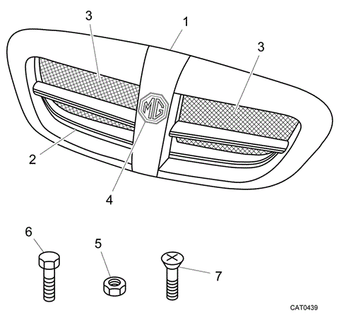 MG ZS Radiator Grille from 5D637209