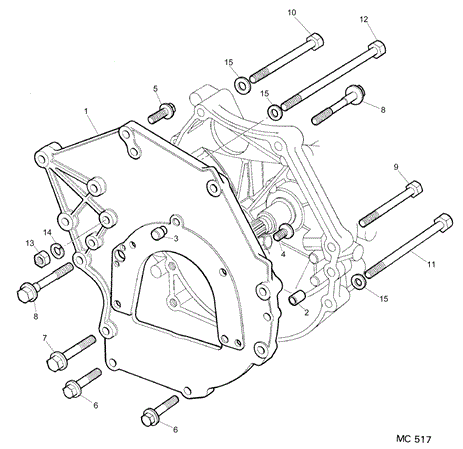 Rover 800 Early Rear Engine Plate, Fixings - Manual - 2000 Petrol