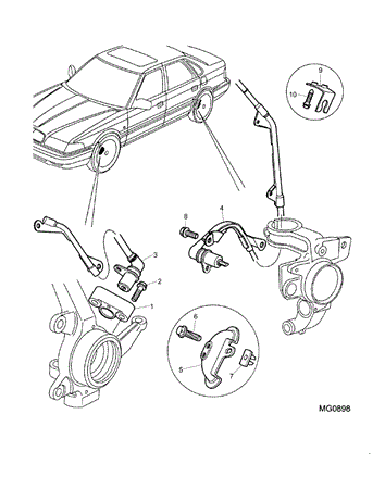 Rover 800 Late Anti Lock Brake Sensor