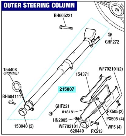 Triumph Stag Outer Steering Column