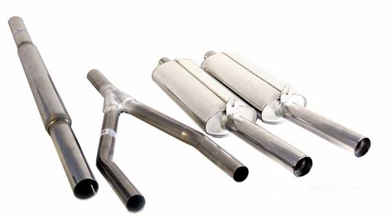 Triumph Spitfire Stainless Steel Sports Exhaust Systems - Twin Rear Silencer - Part System (Less Manifold)