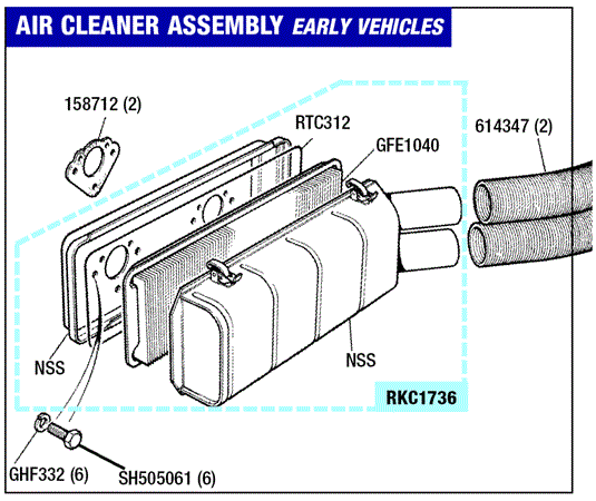 Triumph TR7 Air Cleaner Assembly - Standard (Early Vehicles to 1978)