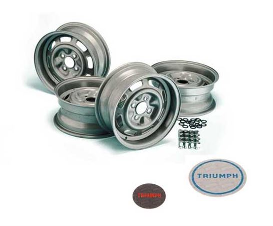 Triumph TR7 Standard Steel Road Wheels and Trim