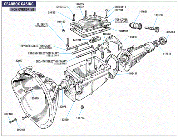 Triumph Vitesse Gearbox Case/Rear Extension