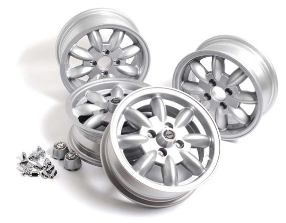 Classic 8 Spoke Alloy Road Wheel Kit - 5J x 13 Set of 4 Inc Nuts/Centres - RL1473