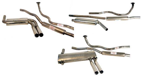 Triumph GT6 Single Rear Silencer with Standard Manifold - Single Sports Full Exhaust System