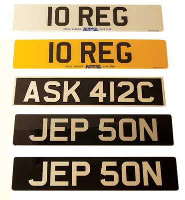 Number Plate Rear Standard Oblong - NPR