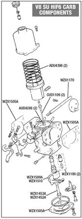 Rover SD1 Carburettor Components - V8 SU HIF6 - 76-82