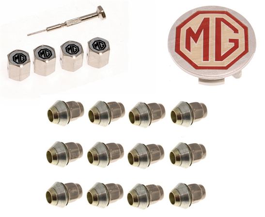 MGF and MG TF Wheel Nuts, Centre Caps and Valve Caps