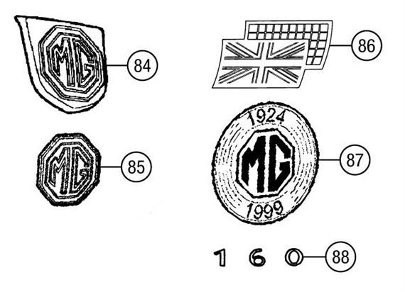 MGF and MG TF Front Badges