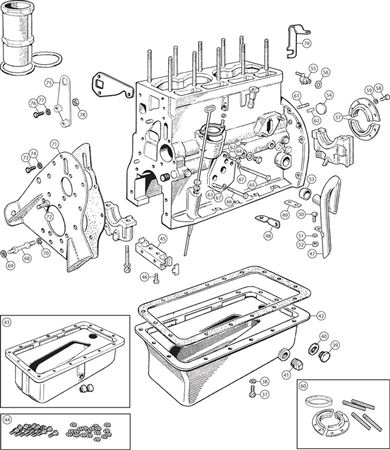 Triumph TR2-TR4A External Engine Components - 4 Cylinder