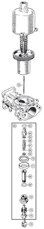 Triumph TR3-4 Carb Components - Jet, Bearing and Needle