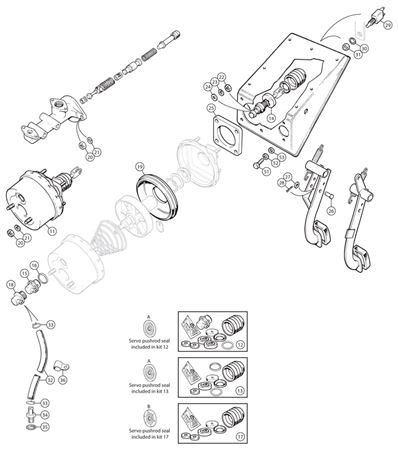 Triumph TR5-250 Servo Repair Kits