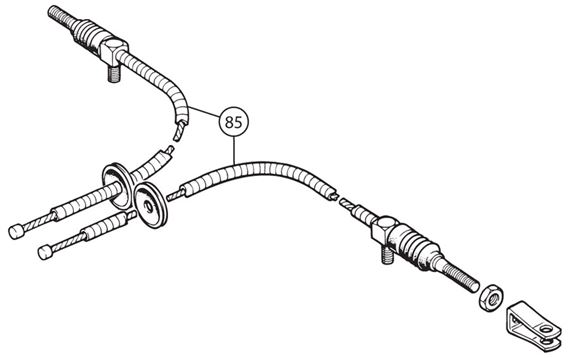 Triumph TR4A-250 Handbrake Cable