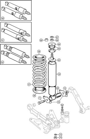 Triumph TR6 Coil Springs and Shock Absorbers