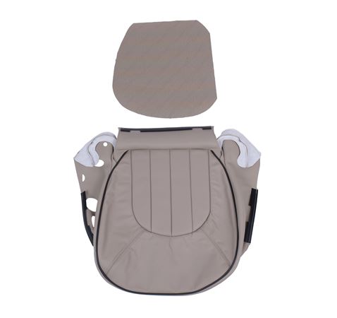 Cover assembly-front seat cushion - RH - leather - Sandstone Beige/Ash Grey piping - HCA000850WCD - Genuine MG Rover