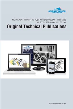 Digital Reference Manual - MG Pre and Post War MG T TYPE and MGA 1923 to 1968 - HTP2002 - Original Technical Publications
