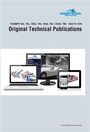 Digital Reference Manual - Triumph TR2-TR3/3A-TR4/4A-TR5-TR250-TR6 1953 to 1976 - HTP2008 - Original Technical Publications