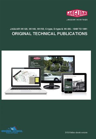 Digital Reference Manual - Jaguar XK120/140/150CandD Type and XKSS 1948 to 1961 - JTP1002 - Original Technical Publications