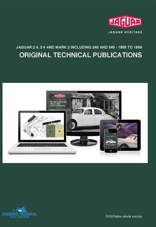 Digital Reference Manual - Jaguar MK I and MK II Including 240/340 1955 to 1969 - JTP1003 - Original Technical Publications