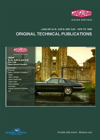 Portable USB - Original Technical Publications - Jaguar XJ-S XJR-S and XJS 1975 to 1996 - JTP1007USB - OTP