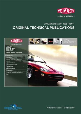 Portable USB - Original Technical Publications - Jaguar XK8 and XKR 1996 to 2011 - JTP1011USB - OTP