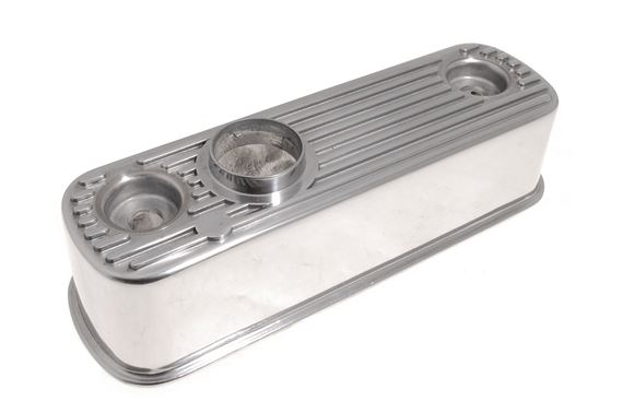 Rocker Cover Polished Alloy Ribbed - LDR10074ALLOY - 