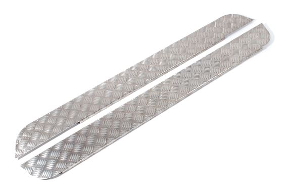 Chequer Sill Protectors - 3 Inch Deep - 3mm Aluminium (pair) - LL1338PSWB - Aftermarket