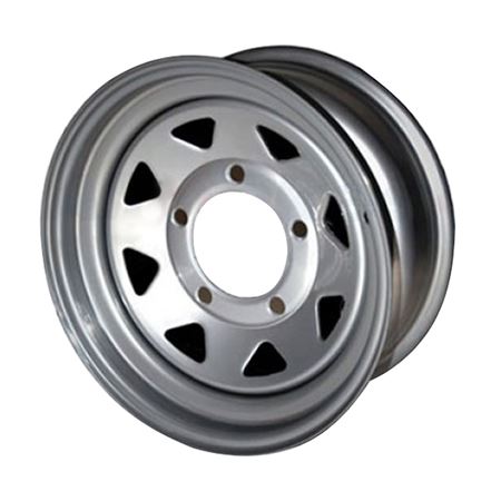 Steel Wheel 7 x 16 Silver 8 Spoke - LL1674TF7X16S - Terrafirma