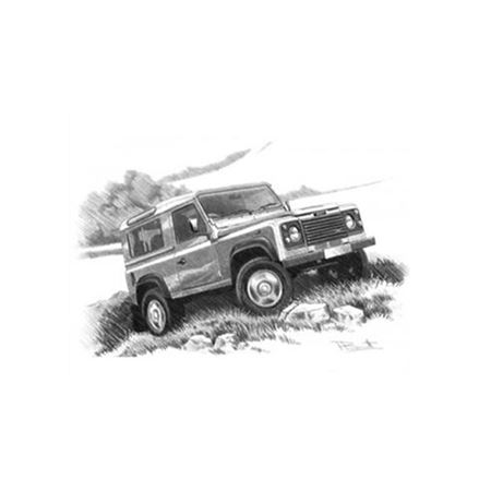 Defender 90 - 1983-1990 Personalised Portrait in Black & White - LL1745BW