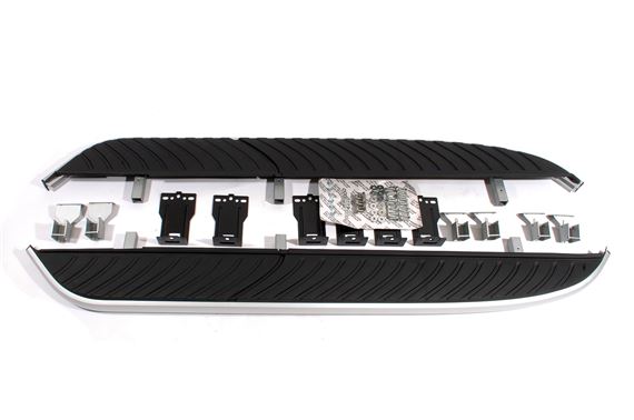 Side Step Kit Aluminium With Black Tread Plate - LR002773P - Aftermarket