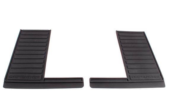 Rubber Mat Second Row (pair) Black Includes LR logo - LR005042 - Genuine