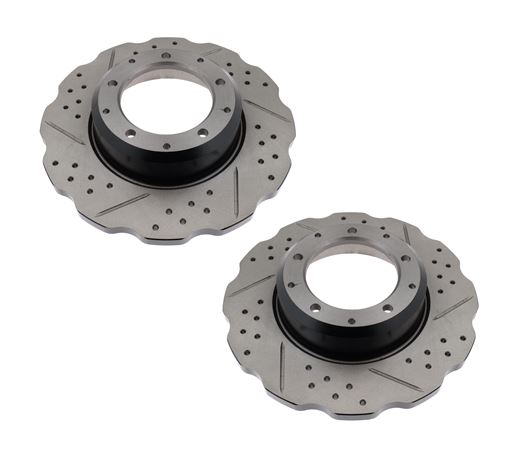 Brake Disc Rear (pair) Wavy Solid - LR018026WCDG - Terrafirma