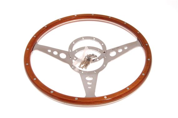 Steering Wheel 14" Wood Dished - MK314D  - Moto-Lita