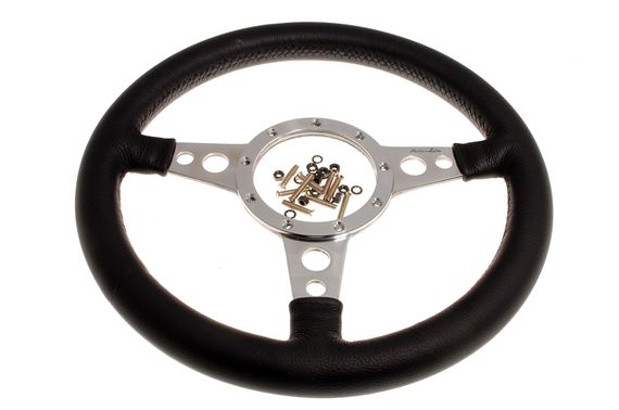 Moto-Lita Steering Wheel - 13 inch Leather - Flat - MK413F