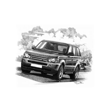 Range Rover Sport 2005-2009 Personalised Portrait in Black & White - RA1539BW