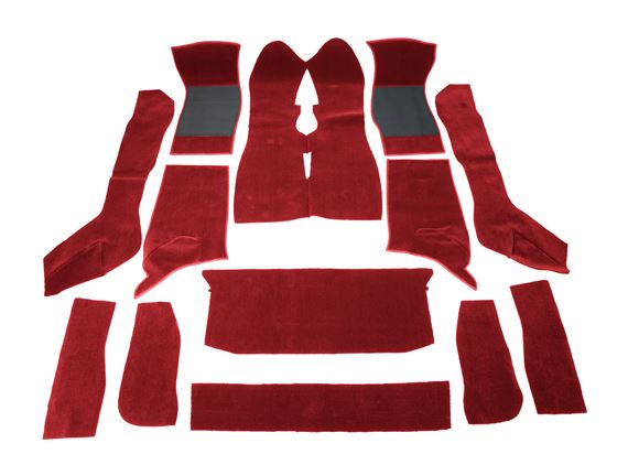 Luxury Wool Carpet Set - Red - Triumph TR7 TR8 Convertible - RB7387RED