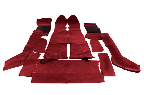 Tufted Carpet Set - Red - Triumph TR7 Convertible - RB7412RED