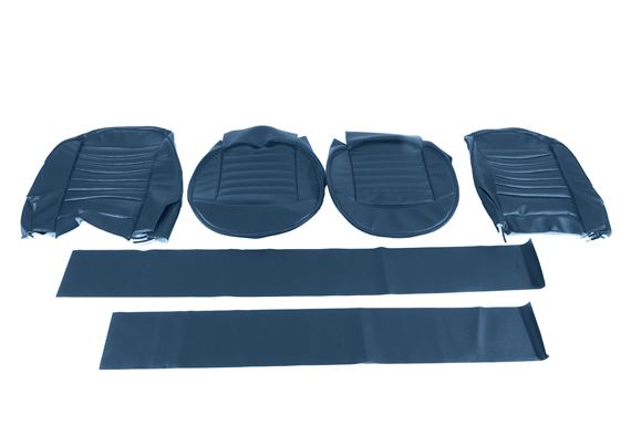 Triumph Front Seat Cover Kit - Blue Vinyl with Blue Piping - RF4055BLUE BLUE PIP