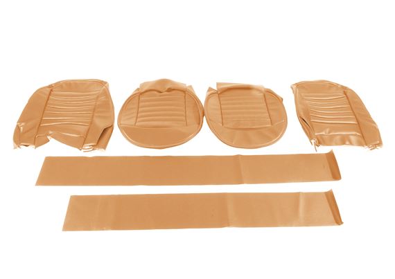 Triumph Front Seat Cover Kit - Tan Leather with Tan Piping - RF4055TANLEATHER