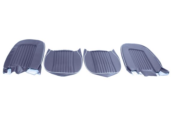 TR5 Front Seat Cover Kit (4) White Piping - RF4058BLUESHAD