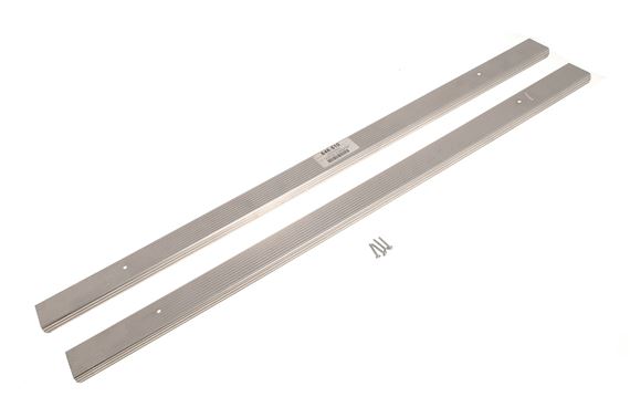 Kick Plates - Aluminium Ribbed Alloy Pair - without Logo - RF4129