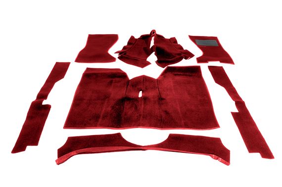 Tufted Carpet Set - LHD - Red - Triumph Herald All Models - RH5053RED