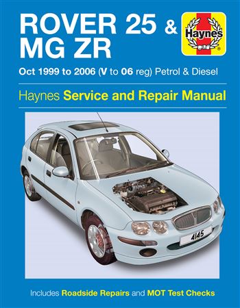 Workshop Manual Rover 25 & MG ZR 99-04 (V to 54) - RP1004 - Haynes