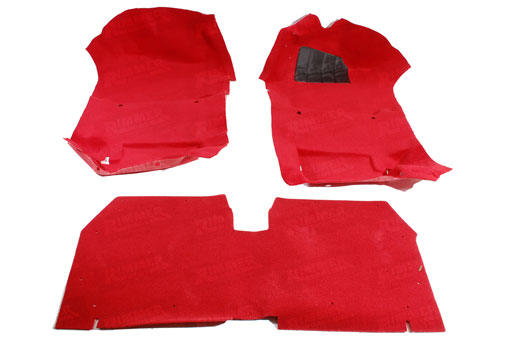 Moulded Carpet Set - 3 Piece - MGTF - RHD - Red - RP1110RED