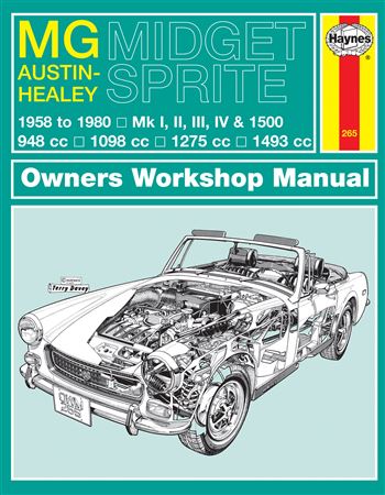 Workshop Manual MG Midget & Sprite 58-90 (up to W) - RP1141 - Haynes